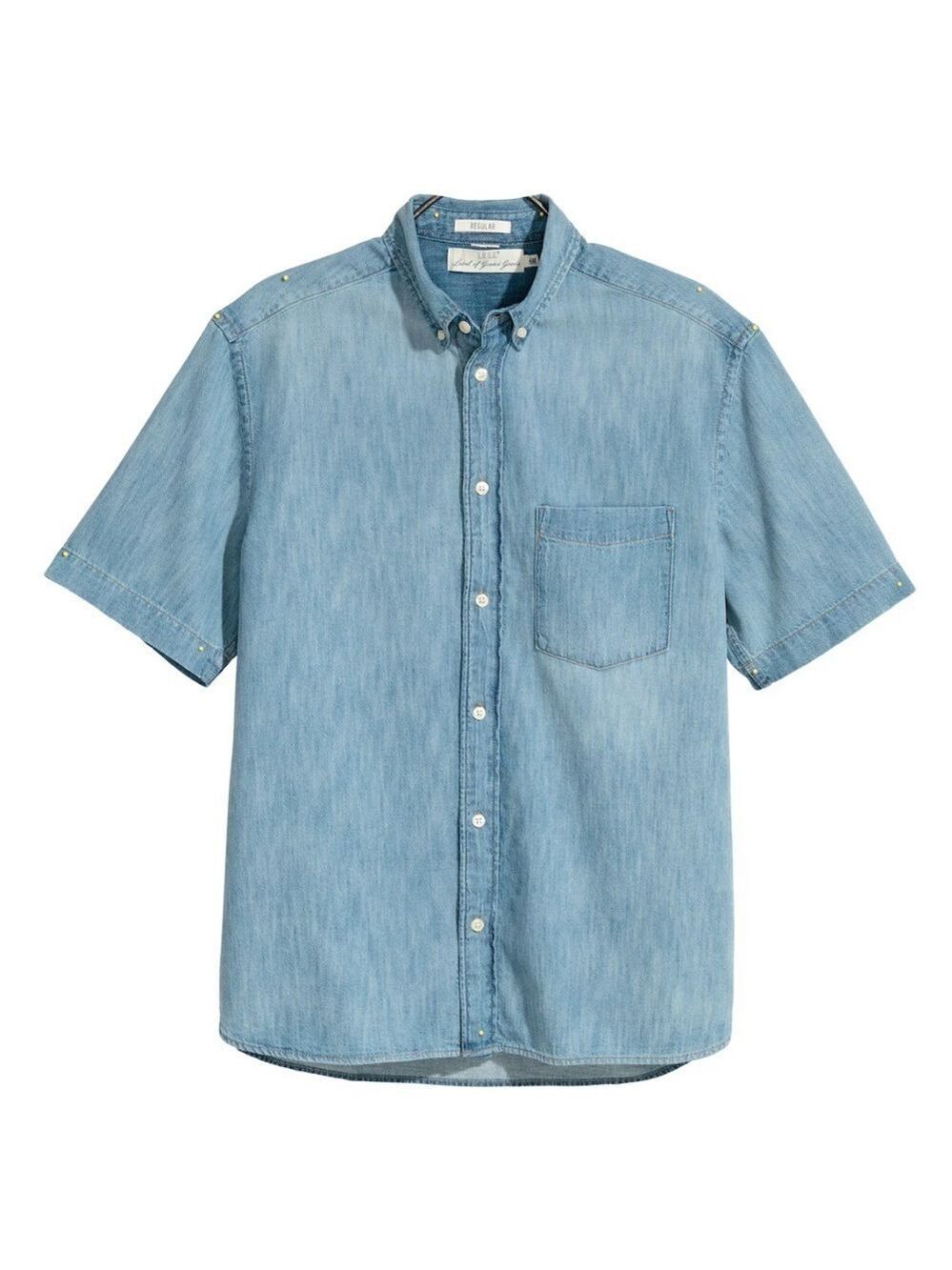 GAP DENIM SHORT SLEEVED BUTTON DOWN SHIRT TEEN ( UNISEX) SZ XXXL 18-20